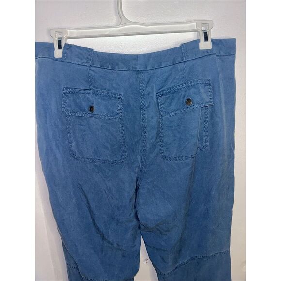 Ann Taylor Loft Blue Gray Jog Pants Womens Size 12 Chinos Julie Style Ankle Pant - Picture 7 of 7